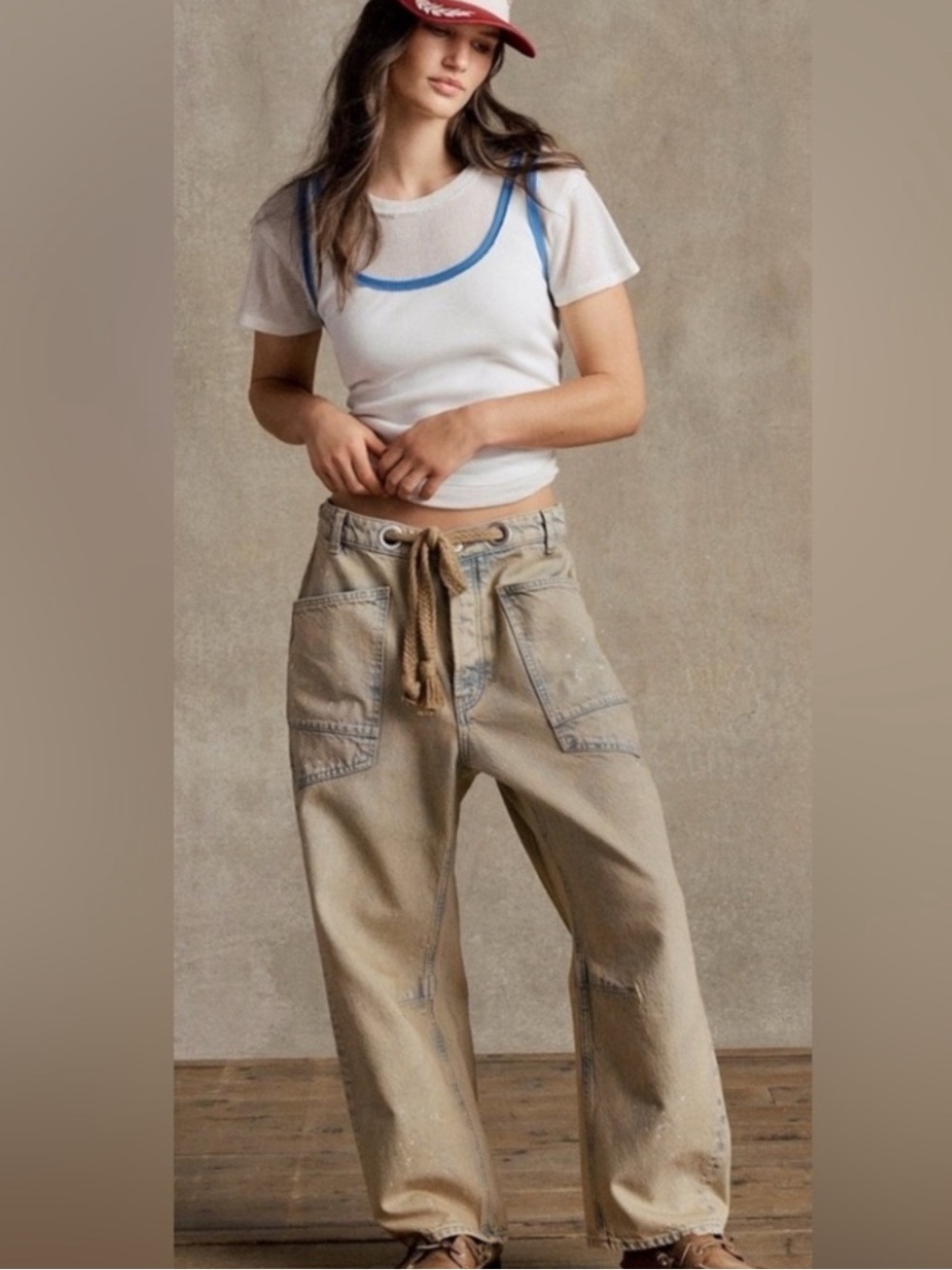 FREE PEOPLE WE THE FREE MOXIE PULL ON BARREL - COWBOY